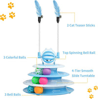 Interactive Cat Toy – 4-Tier Puzzle Ball & Teaser 3