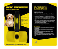 Pet Self Cleaning Slicker Brush 12