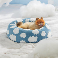 Lesure Calming Donut Cat Bed – Modern Round Plush Pet Bed for Cats & Small Dogs, Anti-Slip & Shaggy Jacquard 8