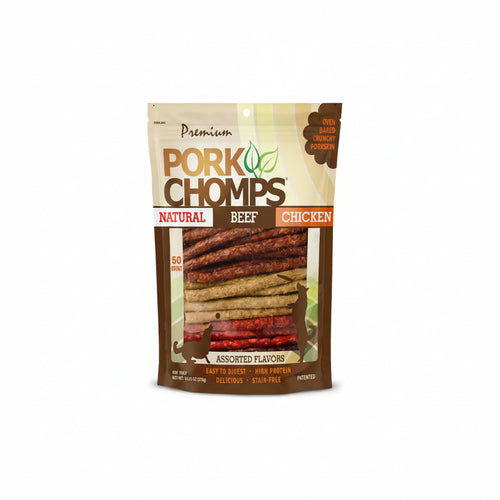 Pork Chomps Dog Chews, 5-inch Munchy Sticks
