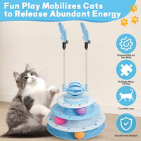 Interactive Cat Toy – 4-Tier Puzzle Ball & Teaser 8