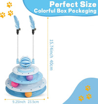 Interactive Cat Toy – 4-Tier Puzzle Ball & Teaser 5