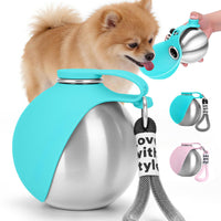 Dog Water Bottle with Removable Silicone Bowl 1
