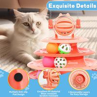 Interactive Cat Toy – 4-Tier Puzzle Ball & Teaser 4