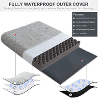 Plush Square Pet Bed - Wave Memory Foam Orthopedic Dog Sofa for Deep Sleep 3