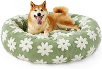 Lesure Calming Donut Cat Bed – Modern Round Plush Pet Bed for Cats & Small Dogs, Anti-Slip & Shaggy Jacquard 11