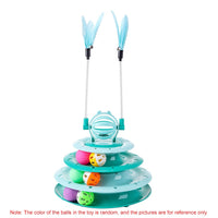 Interactive Cat Toy – 4-Tier Puzzle Ball & Teaser 12