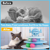 Interactive Cat Toy – 4-Tier Puzzle Ball & Teaser 6