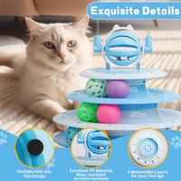 Interactive Cat Toy – 4-Tier Puzzle Ball & Teaser 2