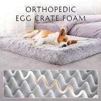 Plush Square Pet Bed - Wave Memory Foam Orthopedic Dog Sofa for Deep Sleep 2