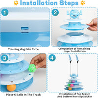 Interactive Cat Toy – 4-Tier Puzzle Ball & Teaser 9
