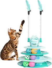 Interactive Cat Toy – 4-Tier Puzzle Ball & Teaser 1